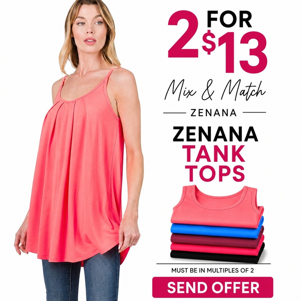 Women's Sleeveless Tank Top Pleated Flowy Tunic Cami Top Coral Pink Size X-Large